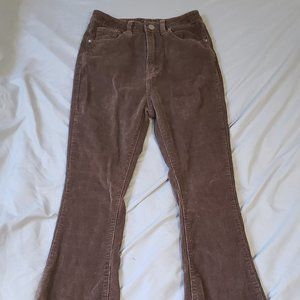 Brown Corduroy flare bottoms